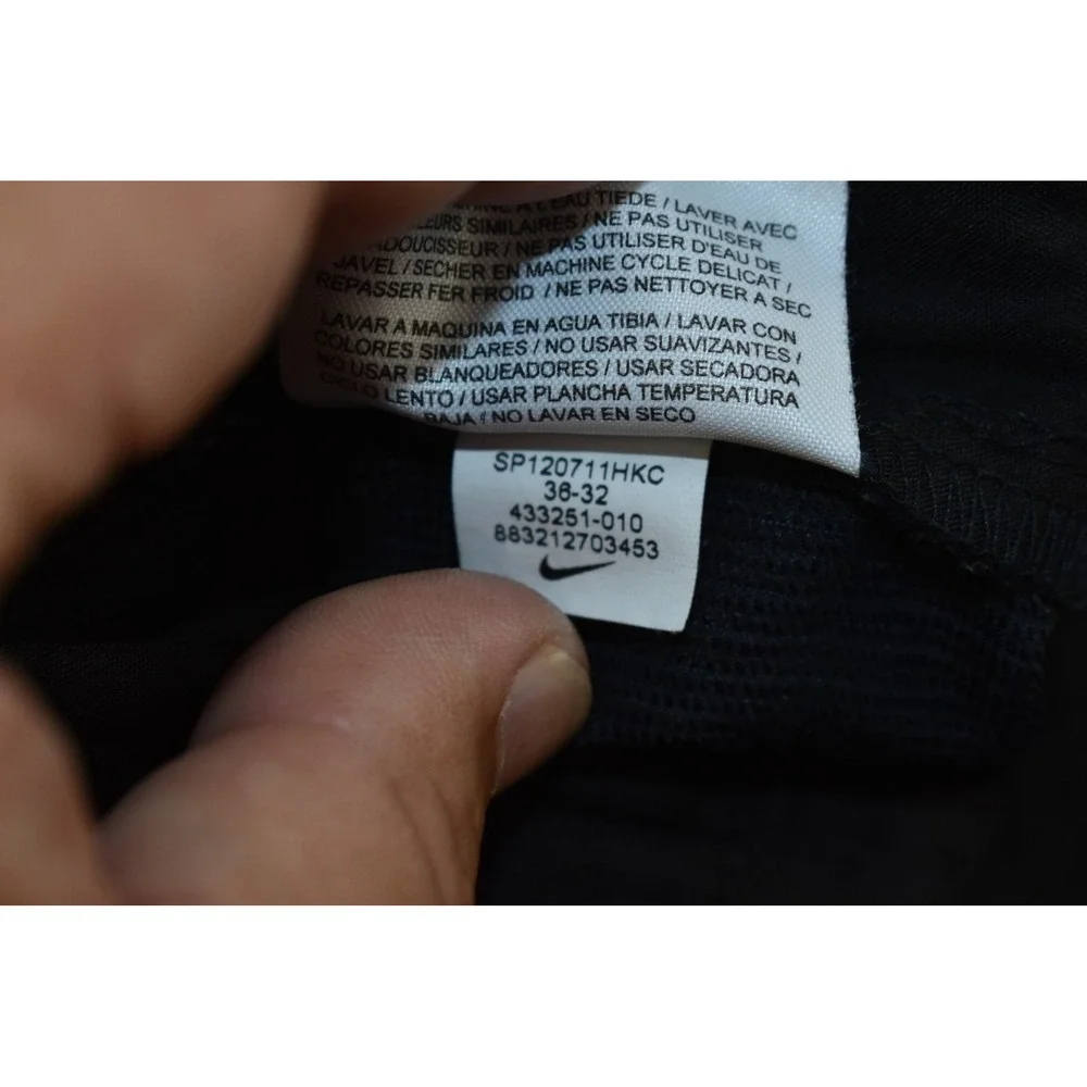 Nike Golf Tour Performance Men Pants 36x32 (27) Dri-Fit Black Striped Read.....
